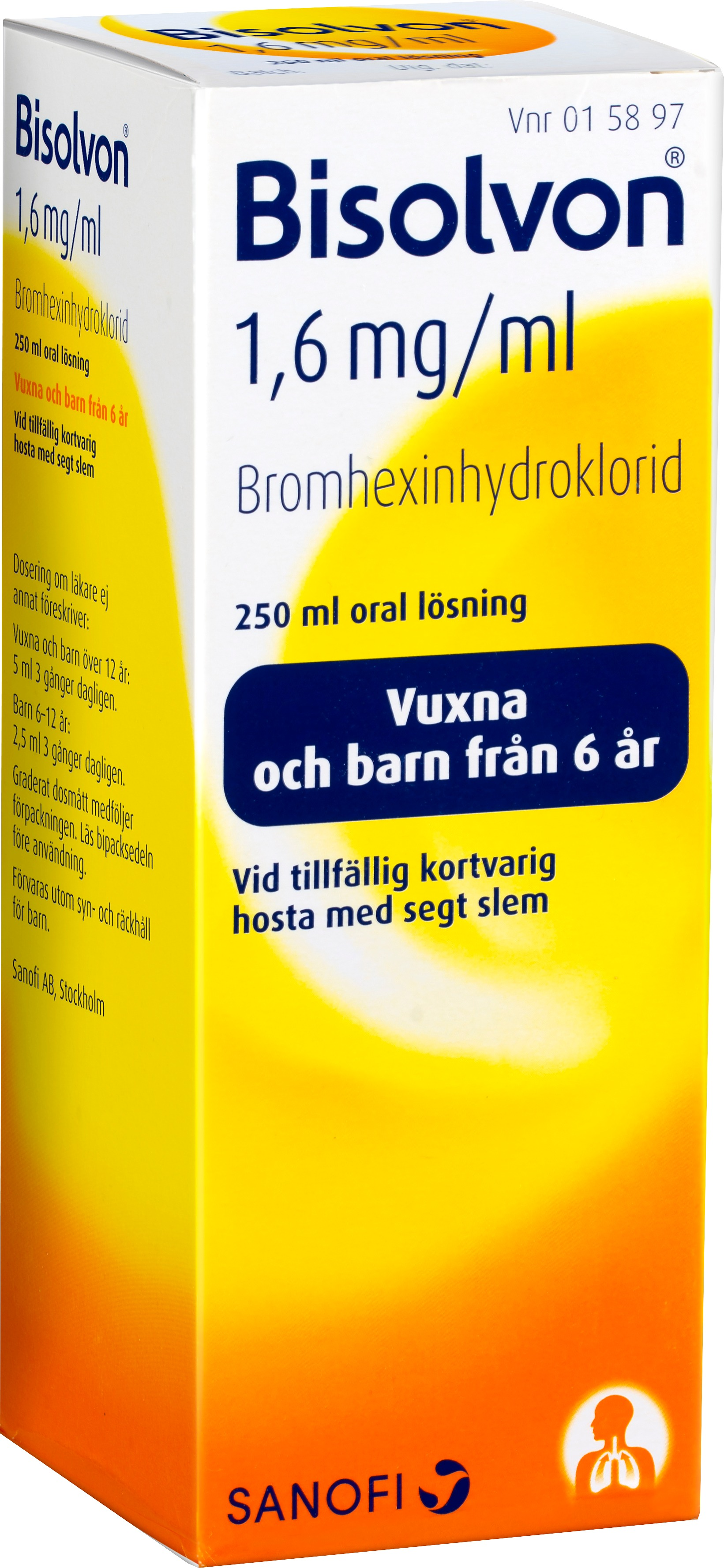 Bisolvon, oral lösning 1,6 mg/ml