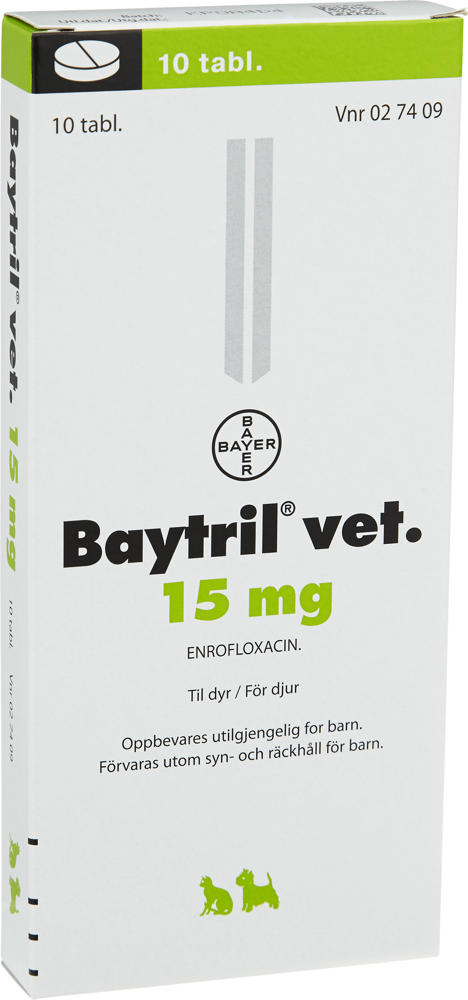 Baytril vet., tablett 15 mg