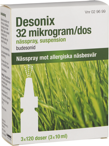 Desonix, nässpray, suspension 32 mikrogram/dos