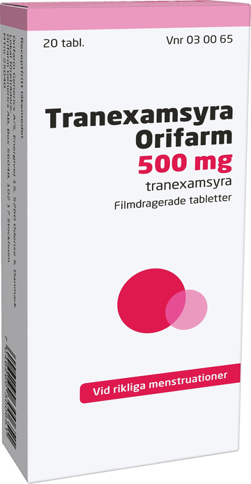 Tranexamsyra Orifarm, filmdragerad tablett 500 mg