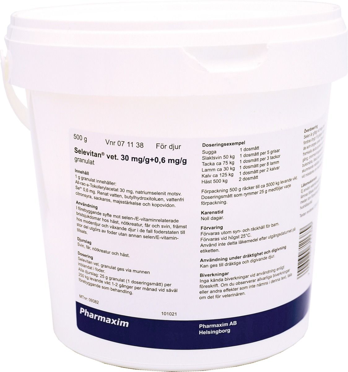 Selevitan vet., granulat 30 mg/g+0,6 mg/g