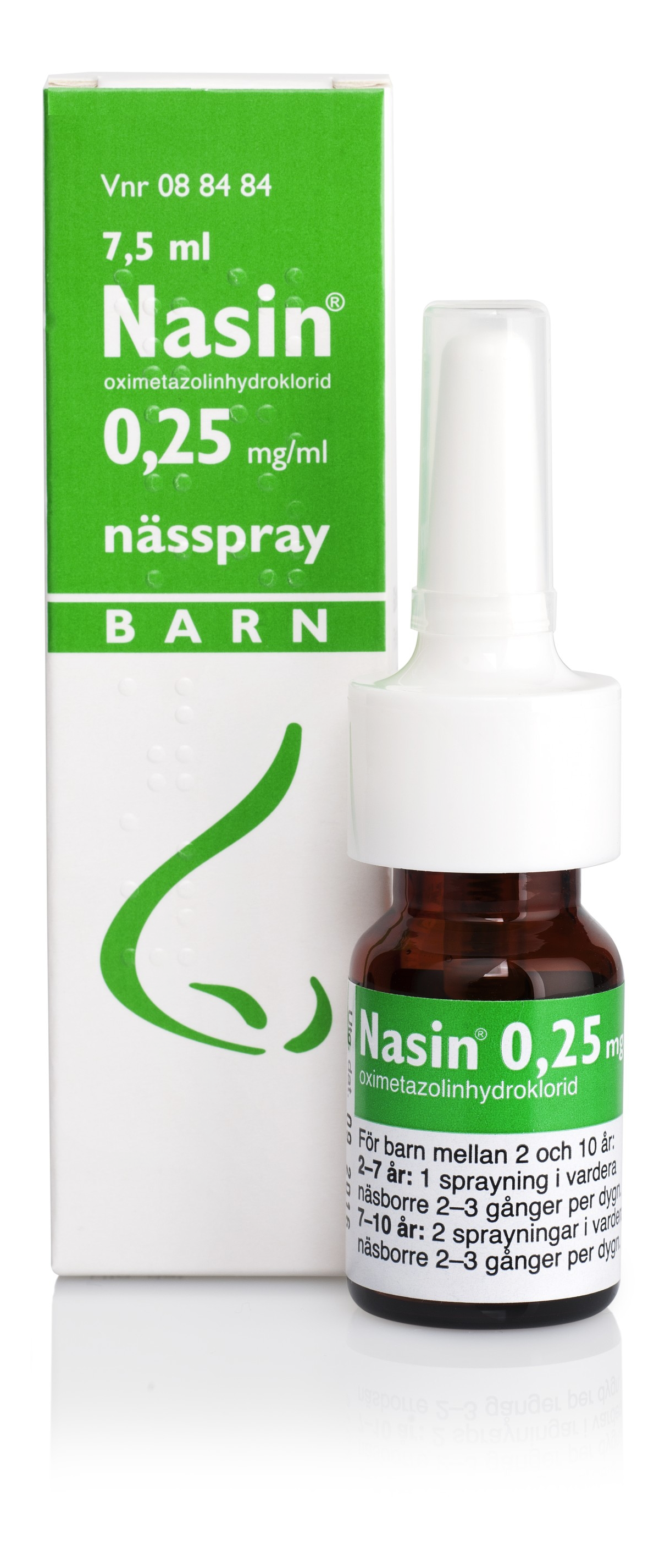 Nasin, nässpray, lösning 0,25 mg/ml