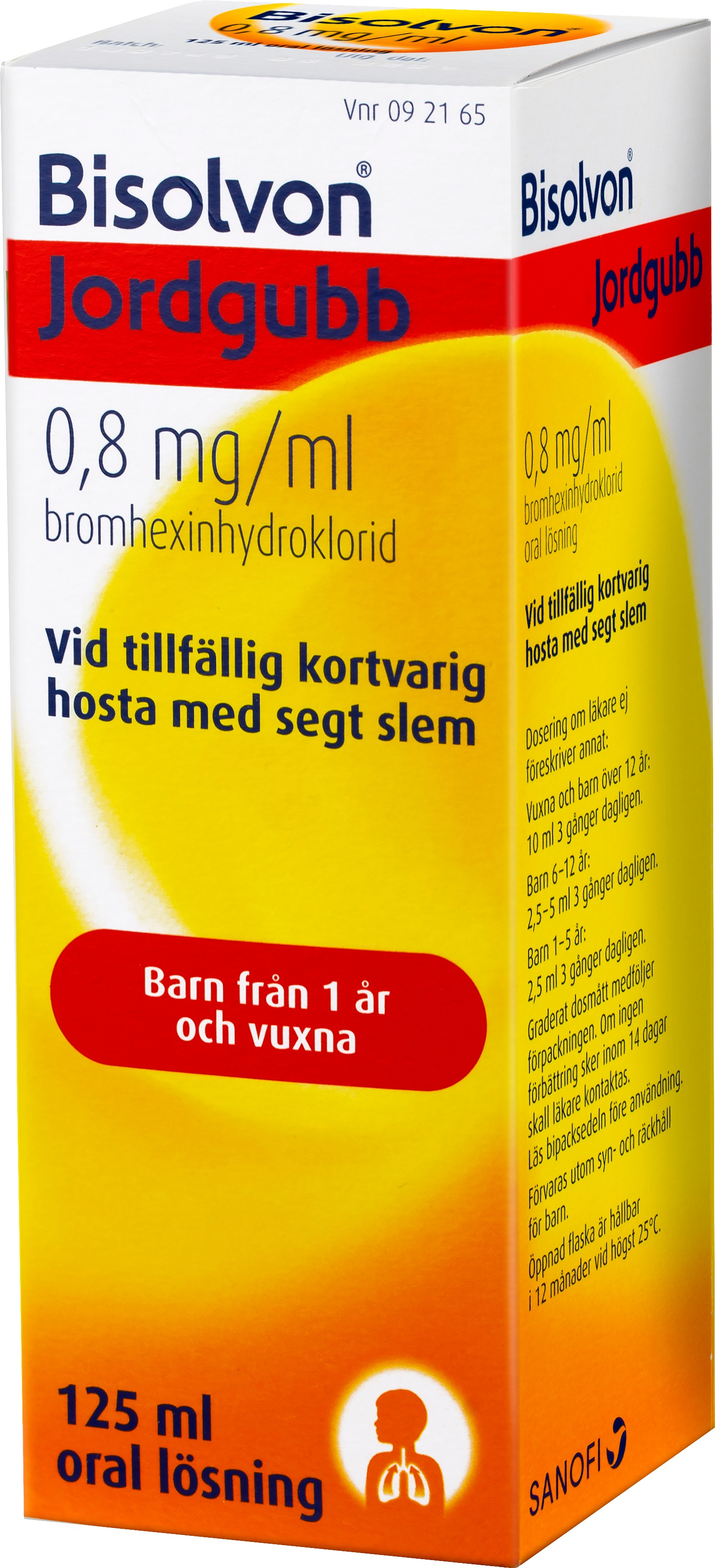 Bisolvon Jordgubb, oral lösning 0,8 mg/ml