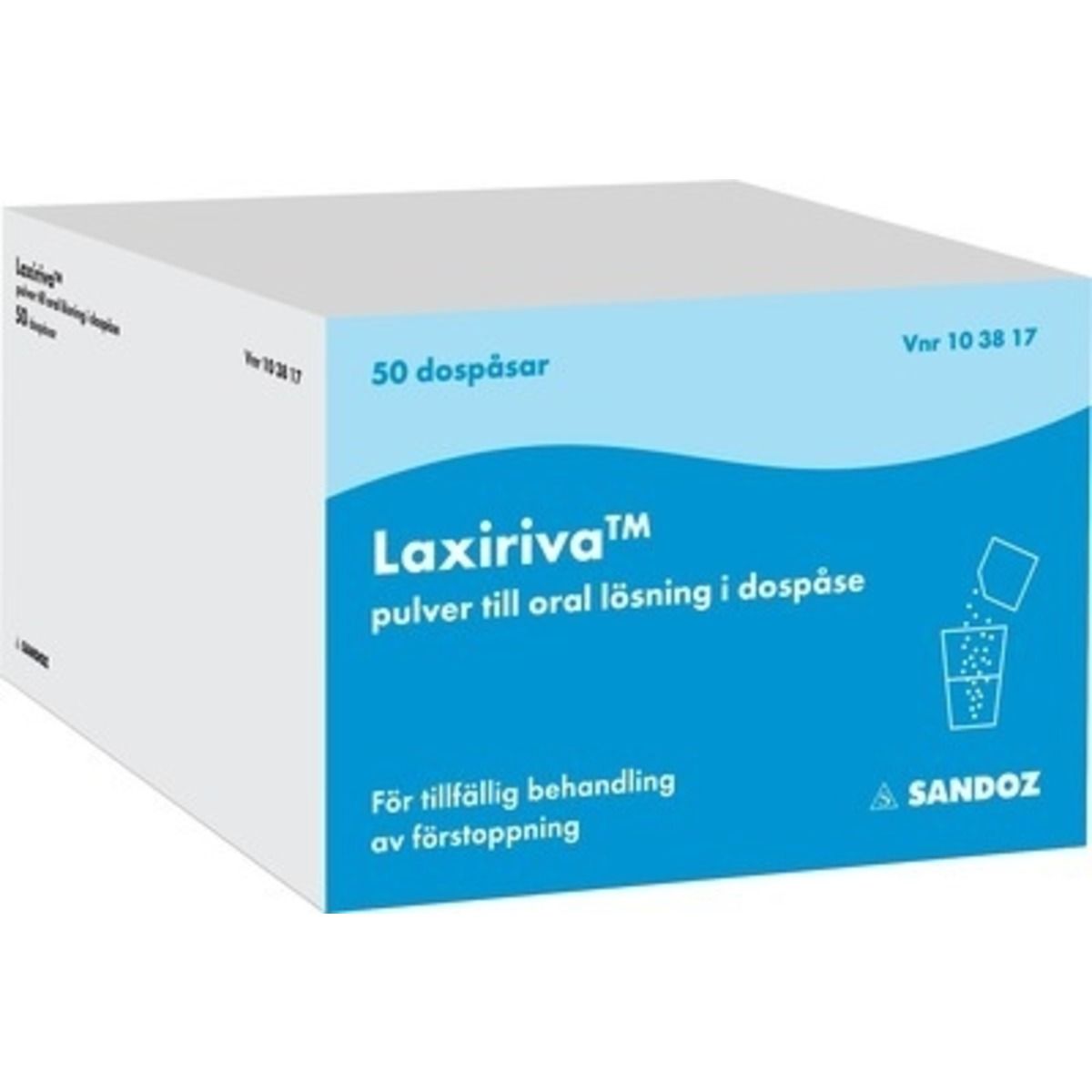 Laxiriva, pulver till oral lösning i dospåse