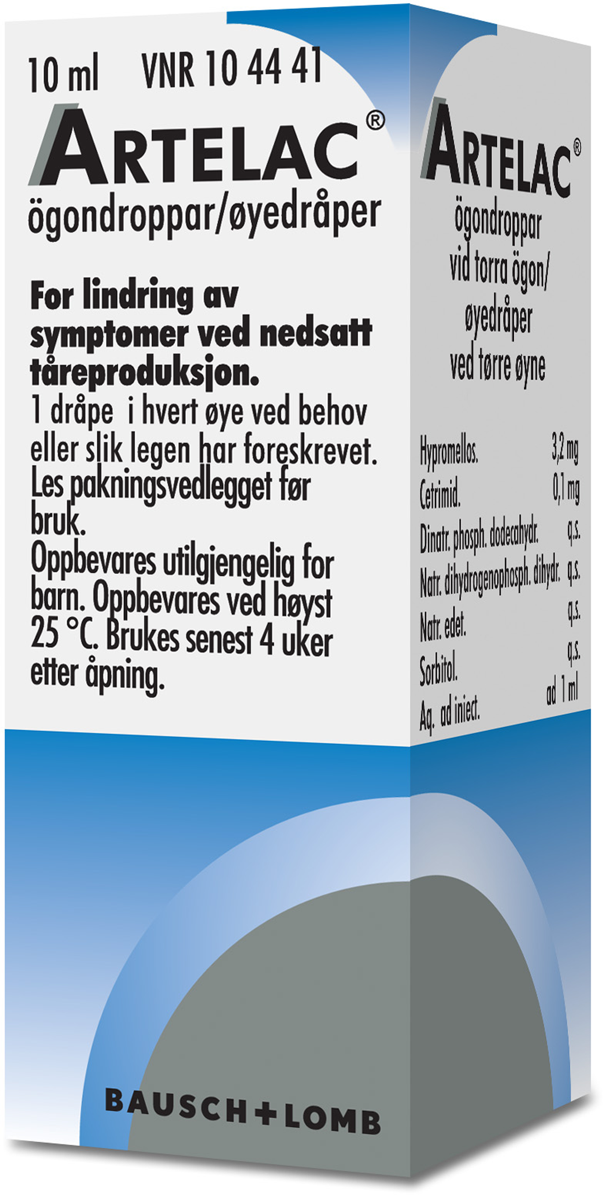 Artelac, ögondroppar, lösning