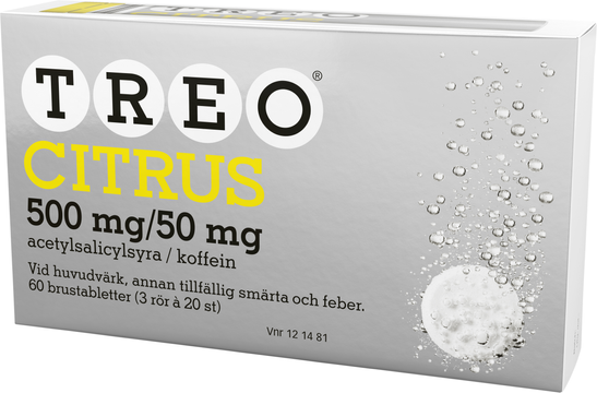 Treo citrus, brustablett 500 mg/50 mg