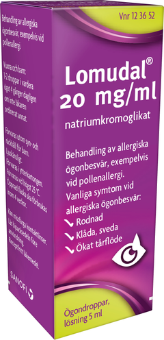 Lomudal, ögondroppar, lösning 20 mg/ml