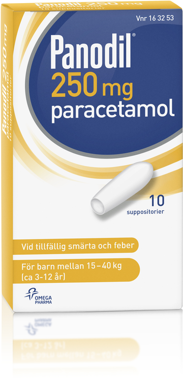 Panodil, suppositorium 250 mg