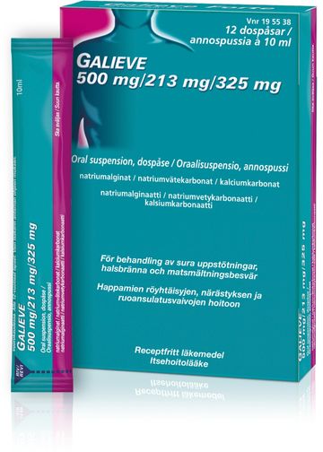 Galieve, oral suspension i dospåse 500 mg/213 mg/325 mg