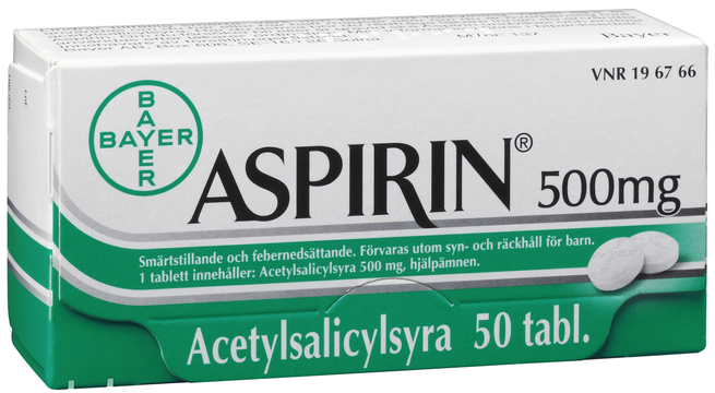 Aspirin, tablett 500 mg