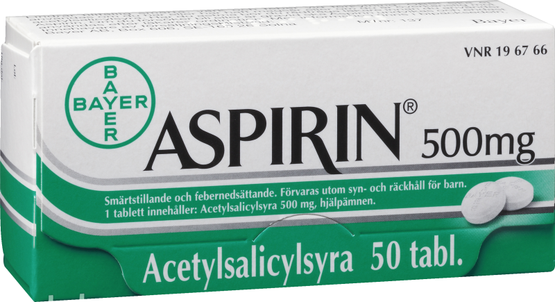 Aspirin, tablett 500 mg