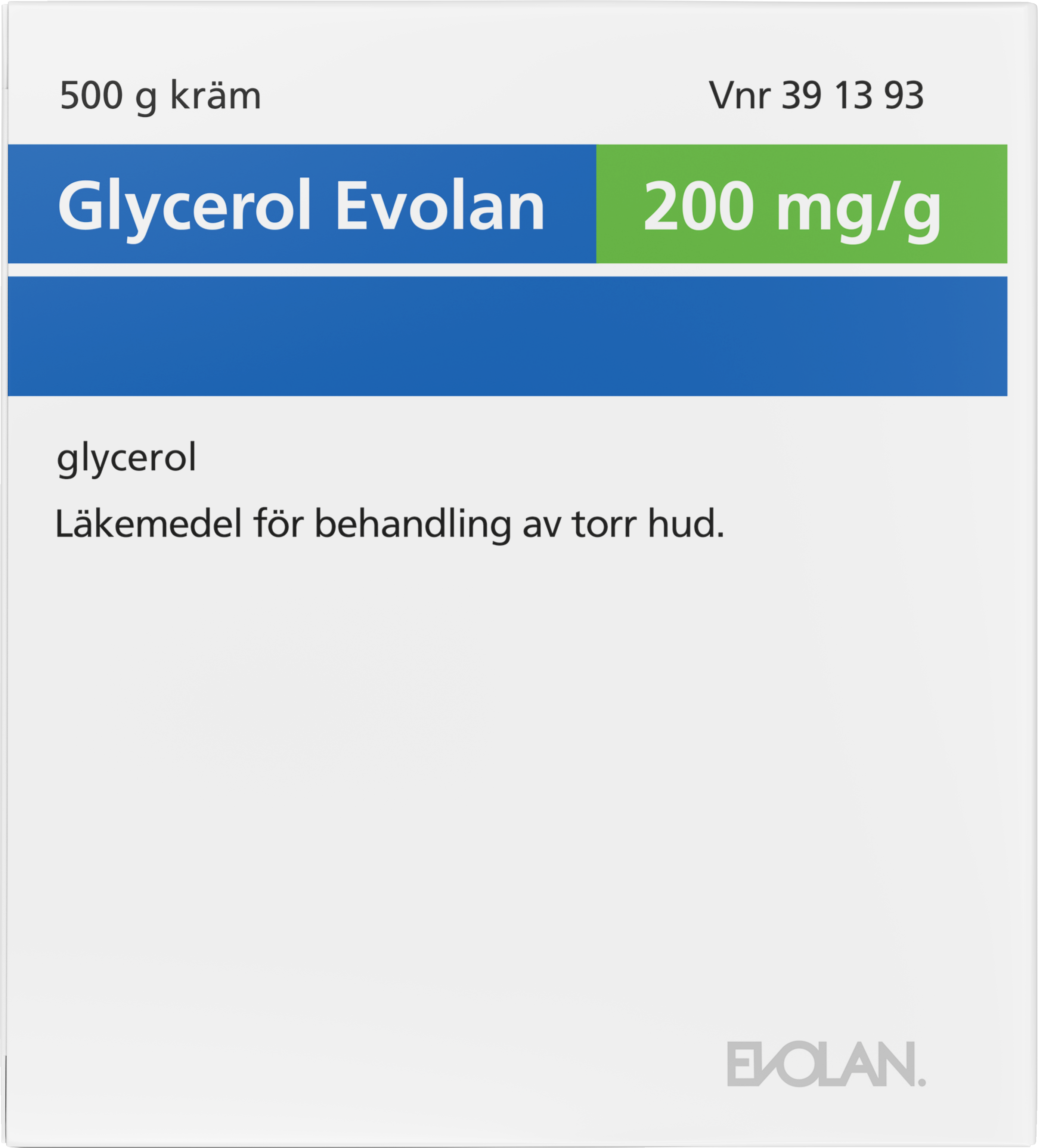 Glycerol Evolan, kräm 200 mg/g