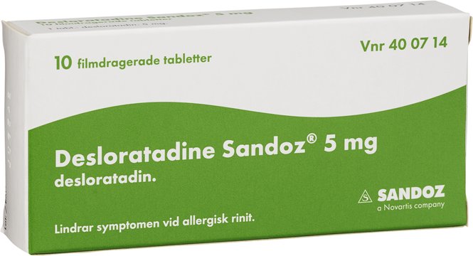 Desloratadine Sandoz, filmdragerad tablett 5 mg
