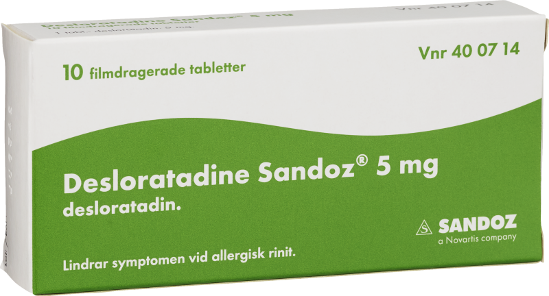 Desloratadine Sandoz, filmdragerad tablett 5 mg