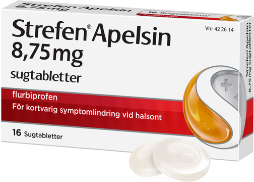 Strefen Apelsin, sugtablett 8,75 mg