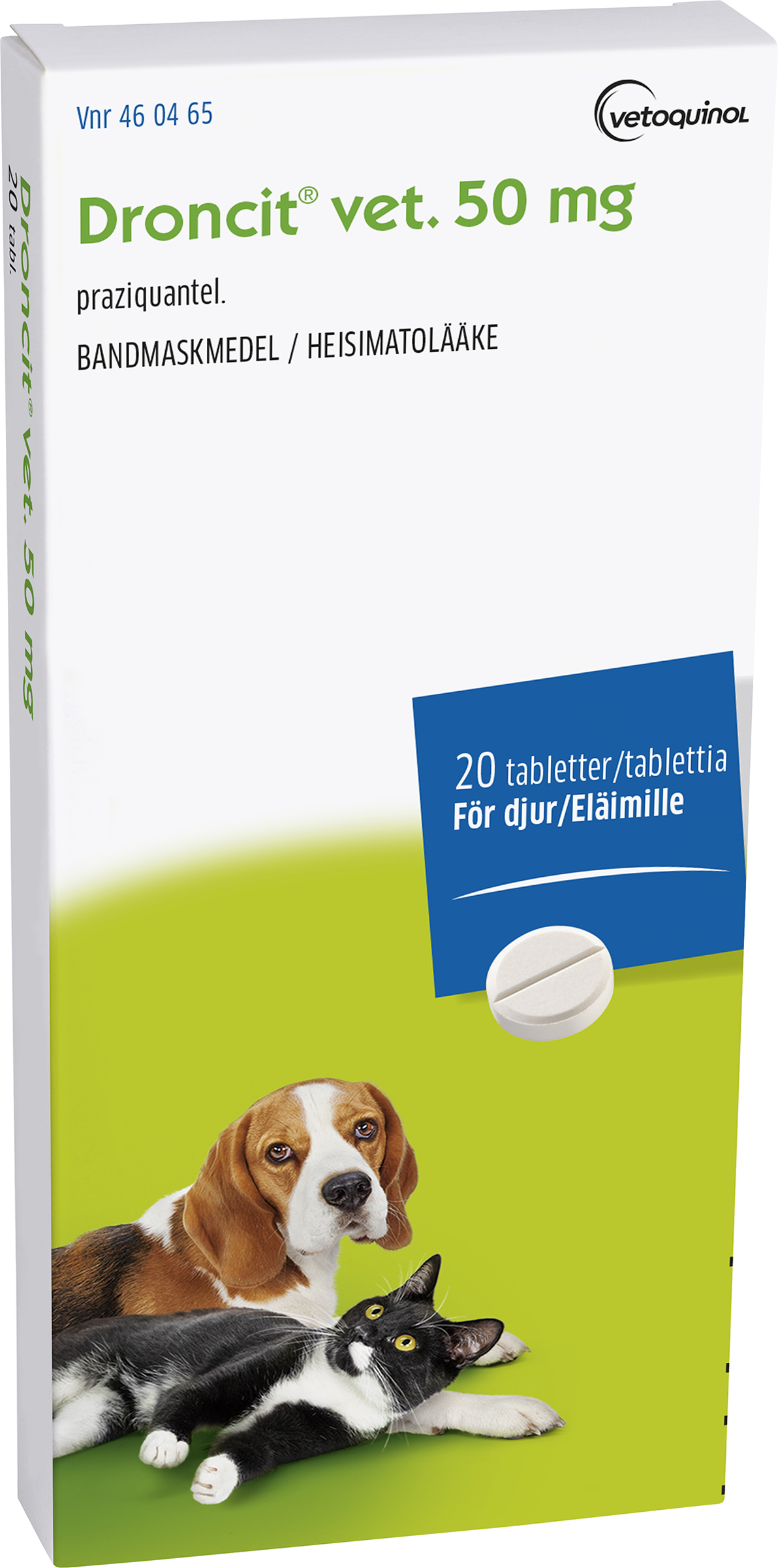 Droncit vet., tablett 50 mg