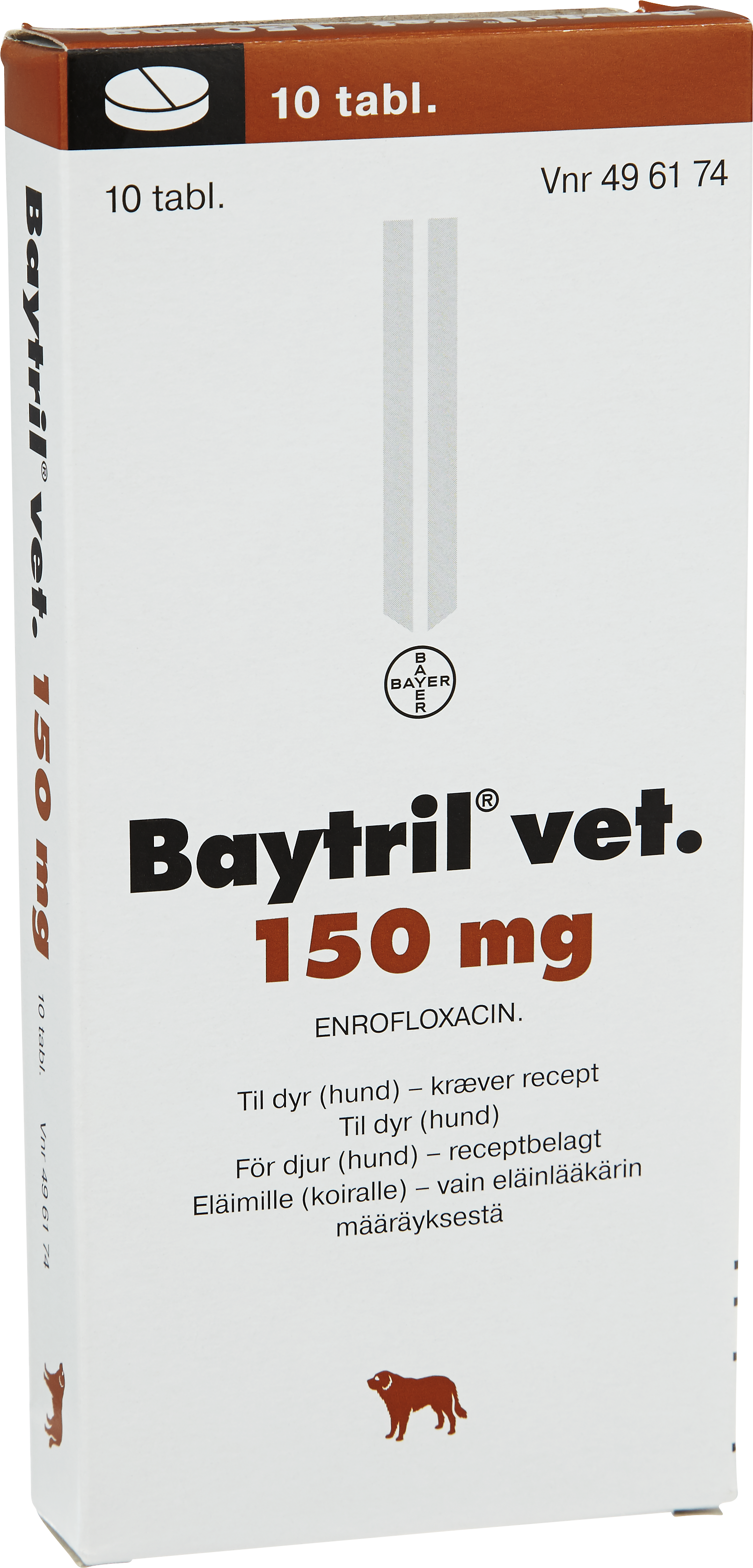 Baytril vet., tablett 150 mg Elanco Denmark ApS