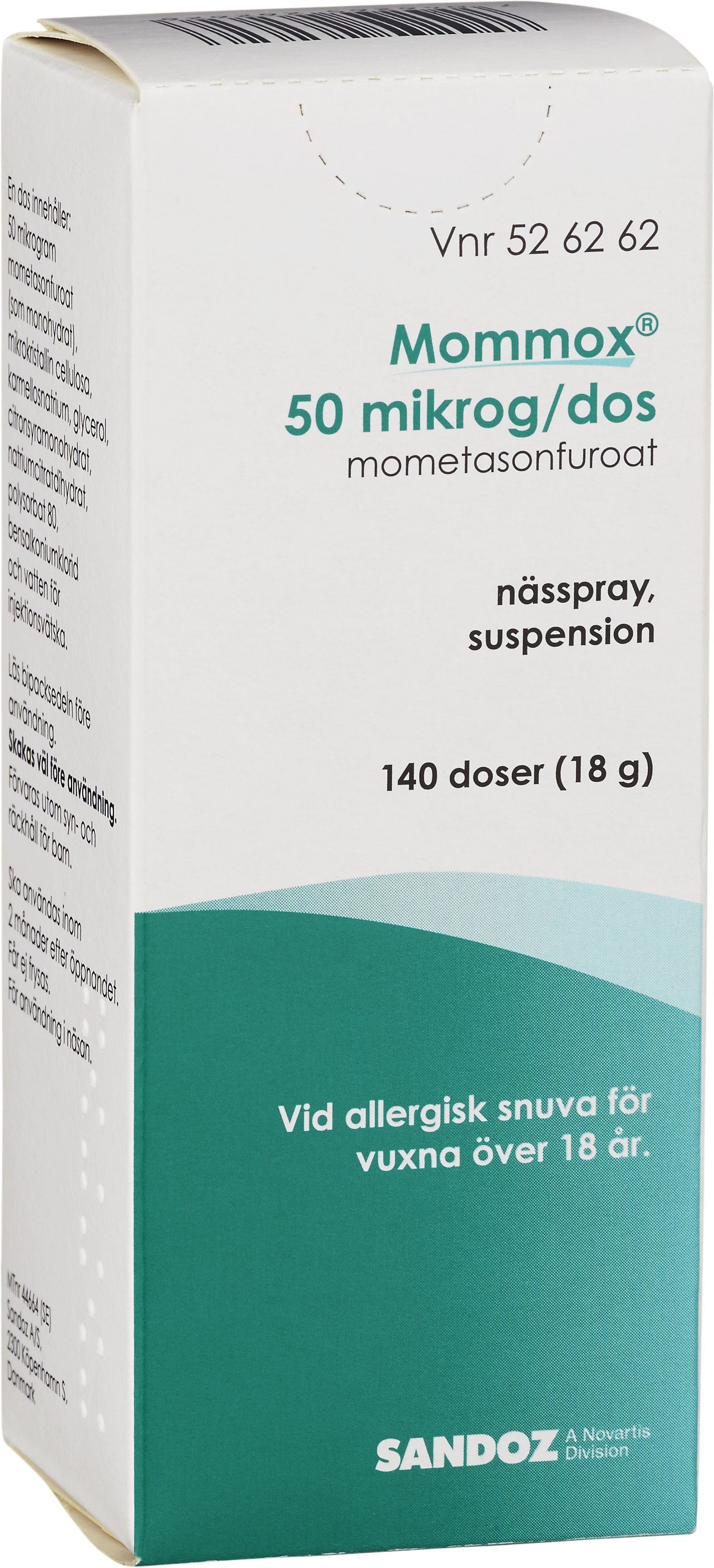 Mommox, nässpray, suspension 50 mikrogram/dos