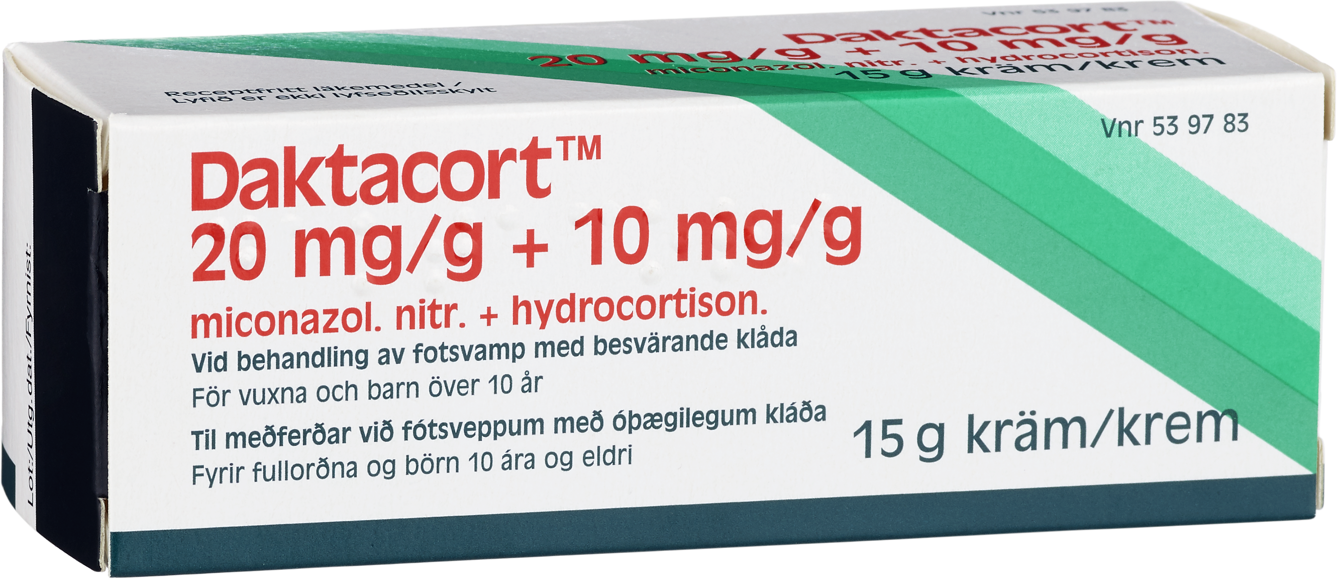 Daktacort, kräm 20 mg/g + 10 mg/g