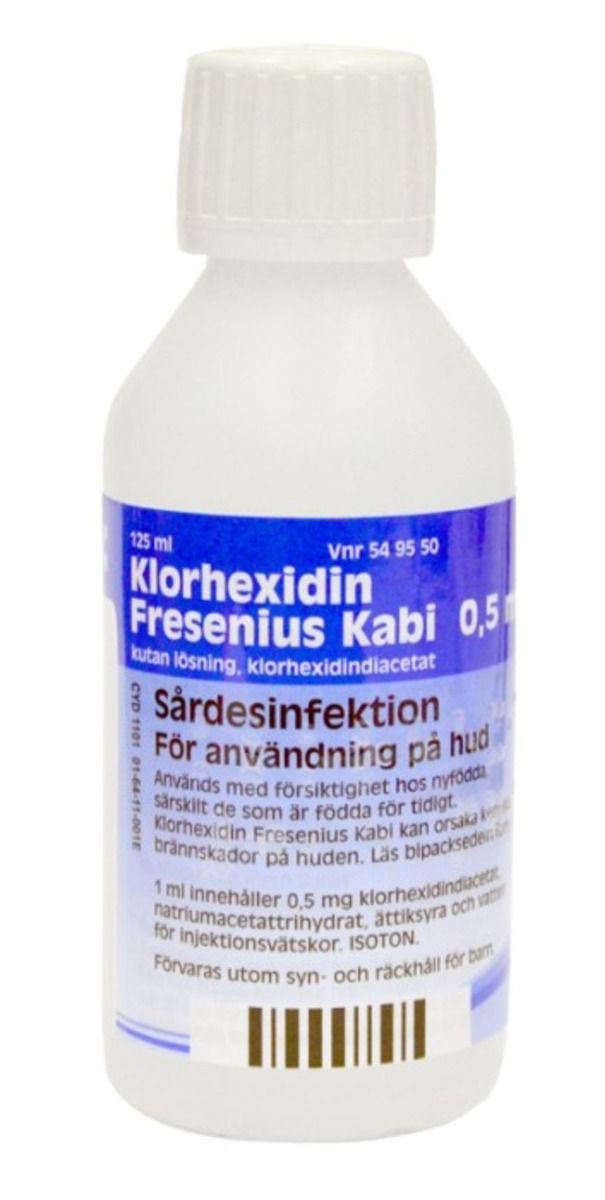 Klorhexidin Fresenius Kabi, kutan lösning 0,5 mg/ml