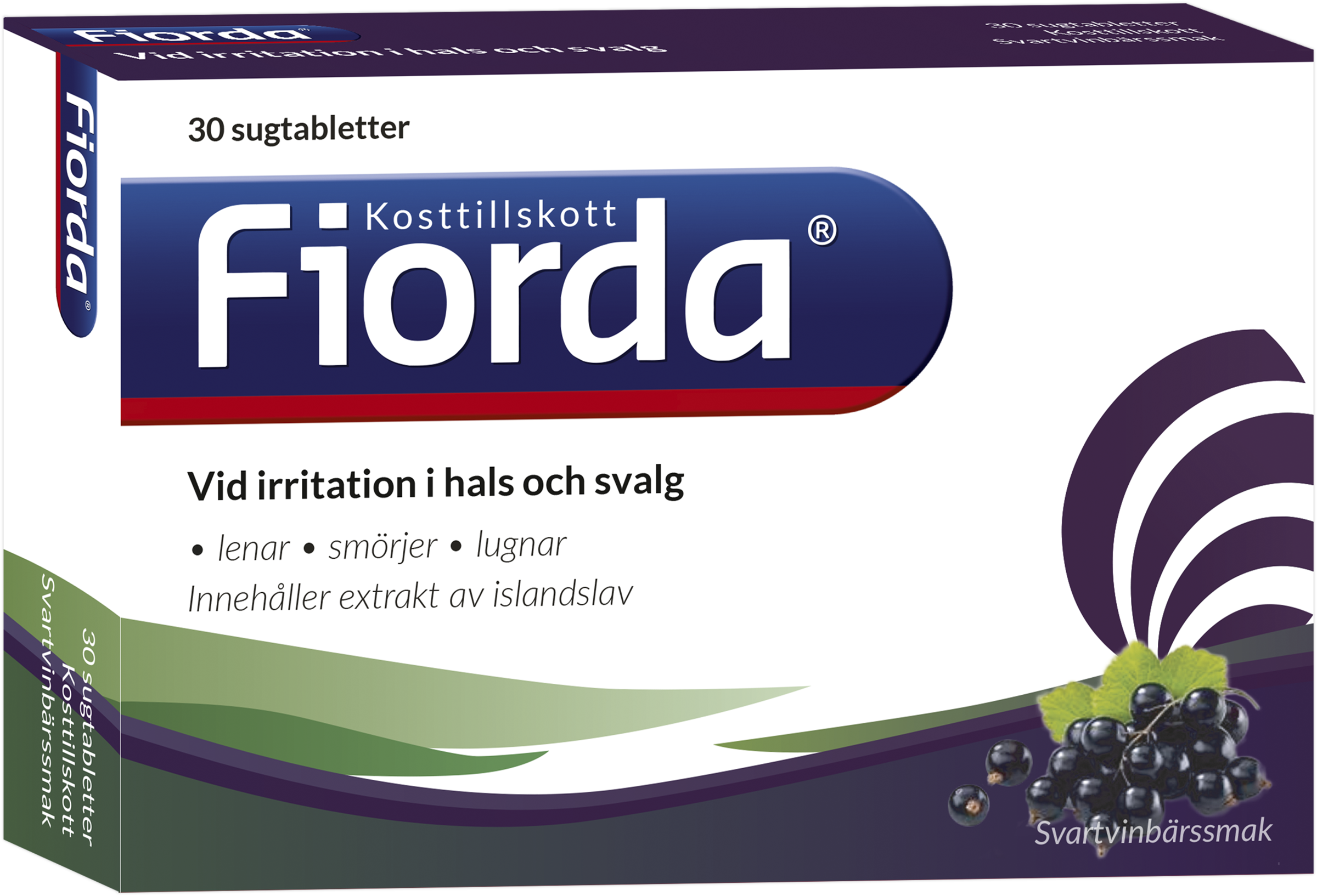 Sana Pharma AB Fiorda svartvinbär sugtablett 30 st