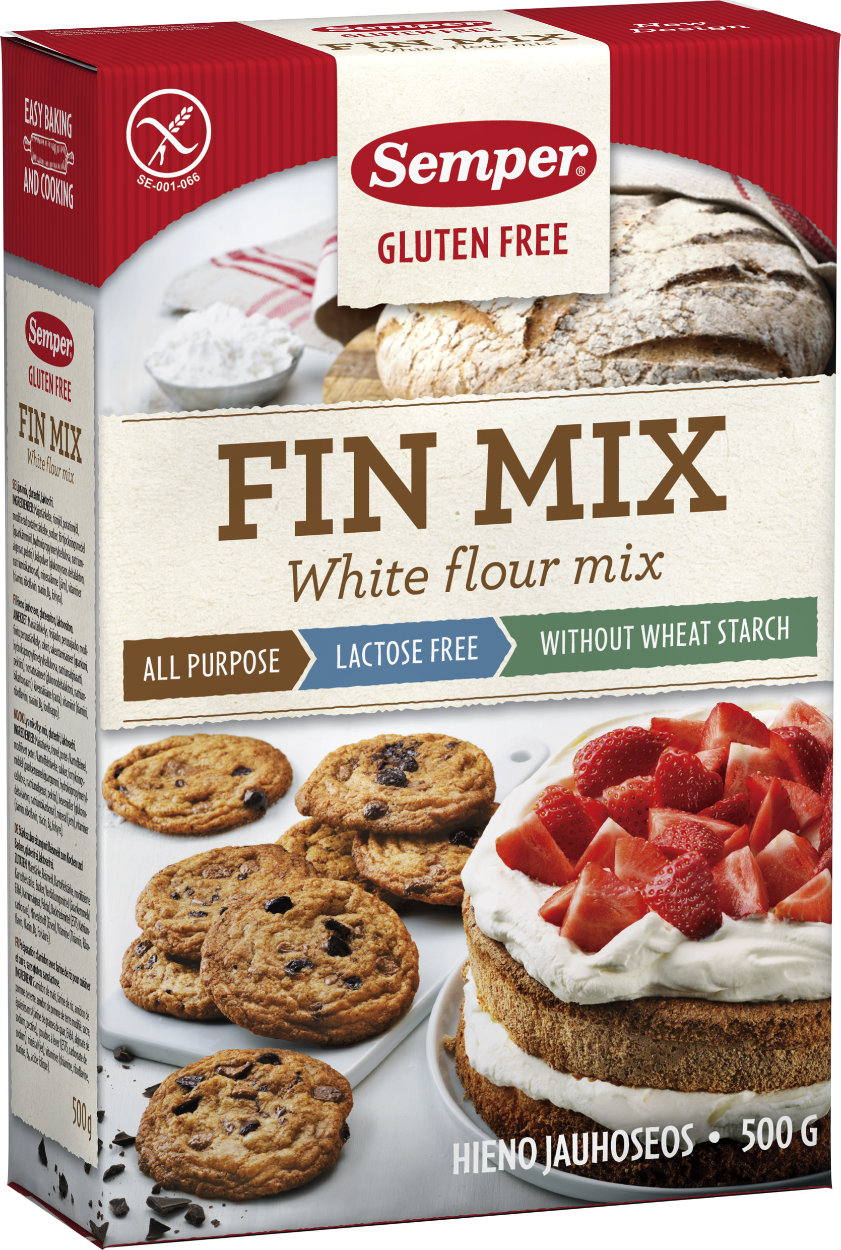 Semper Fin Mix mjölmix glutenfri laktosfri 500 gram