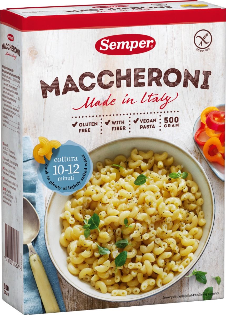 Semper AB Semper Pasta maccheroni 500 gram