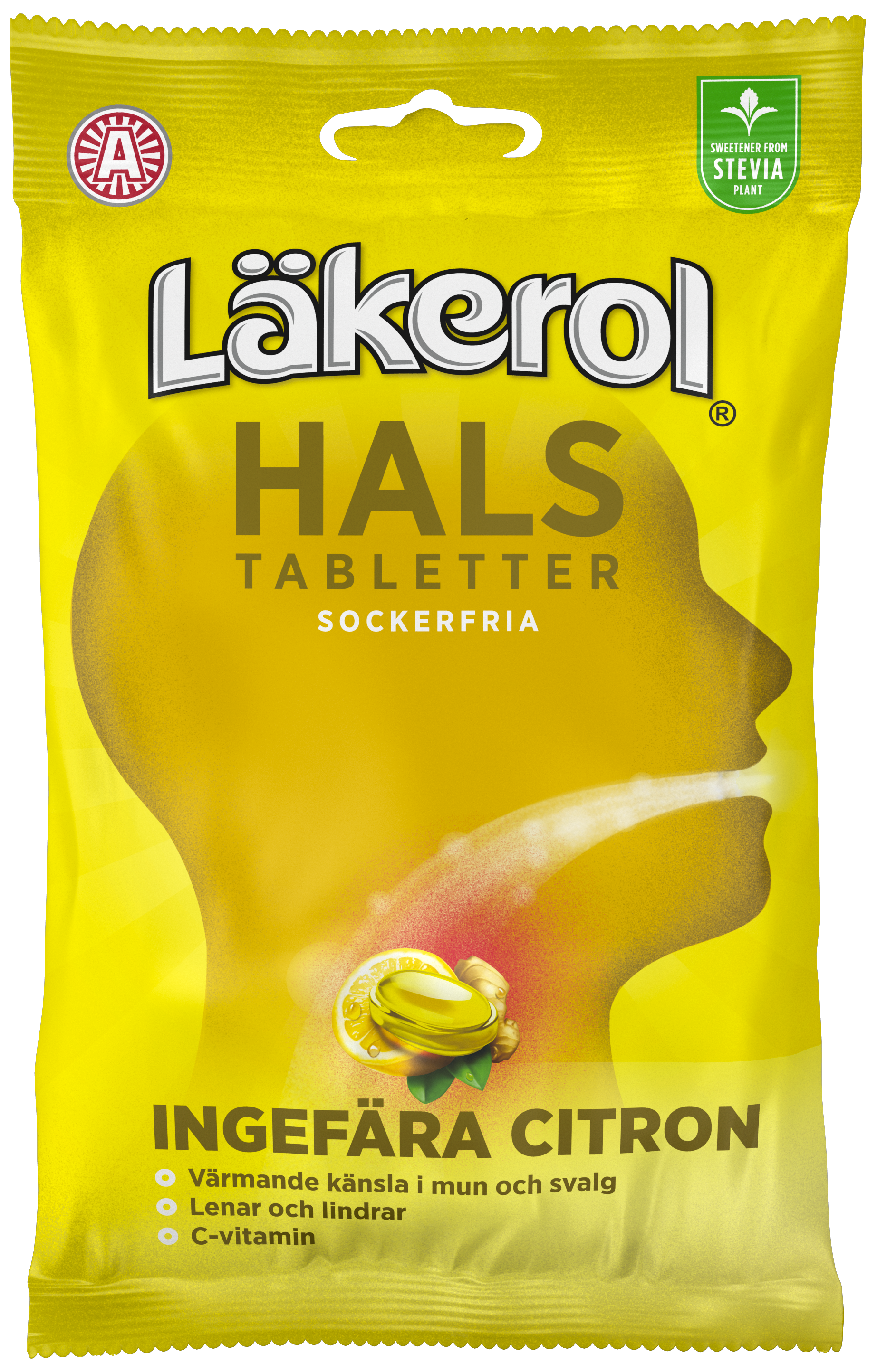 Cloetta Sverige AB Läkerol Hals Ingefära Citron 65 g