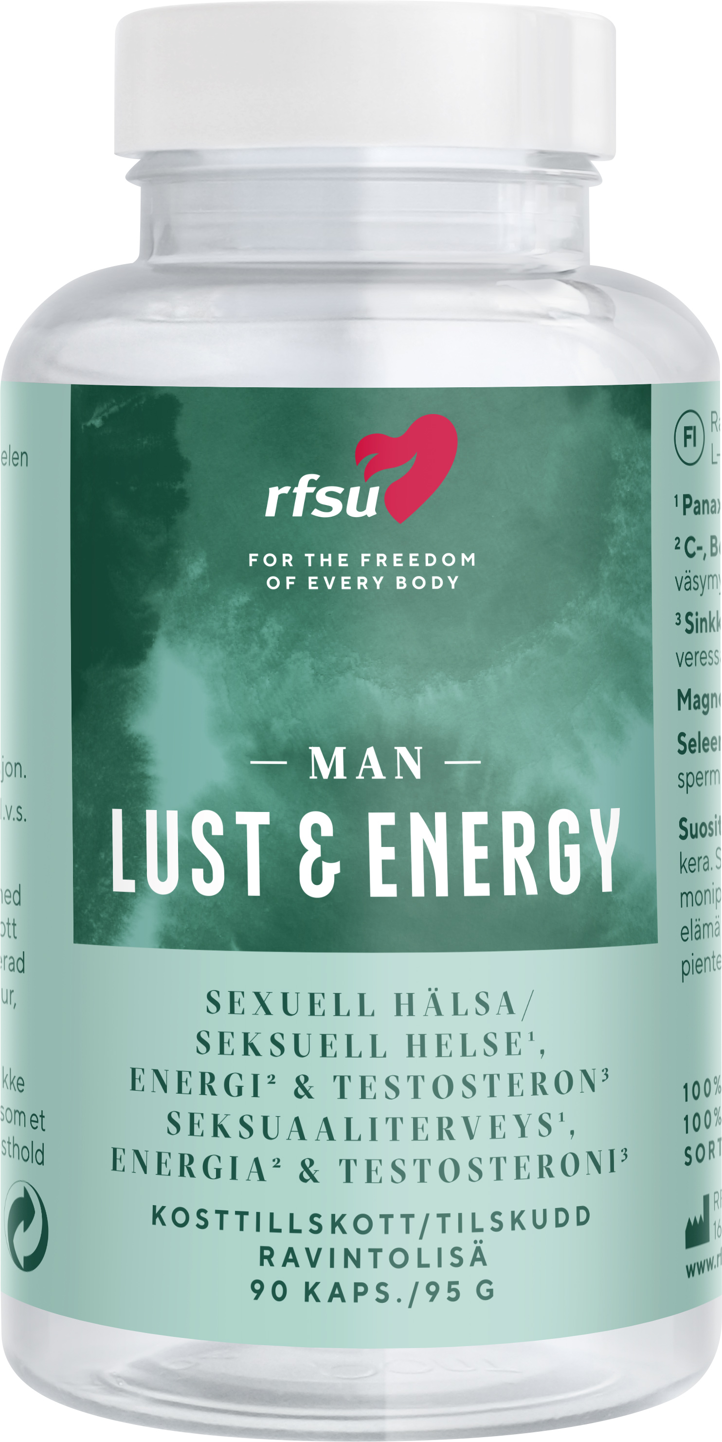 Rfsu Lust&Energy Man 90 st | Skönhet och hälsa - Hälsovård | Apoteka