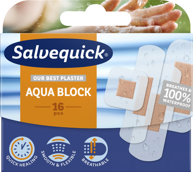 Salvequick Aqua Block Family Pack pl&aring;ster 16 st