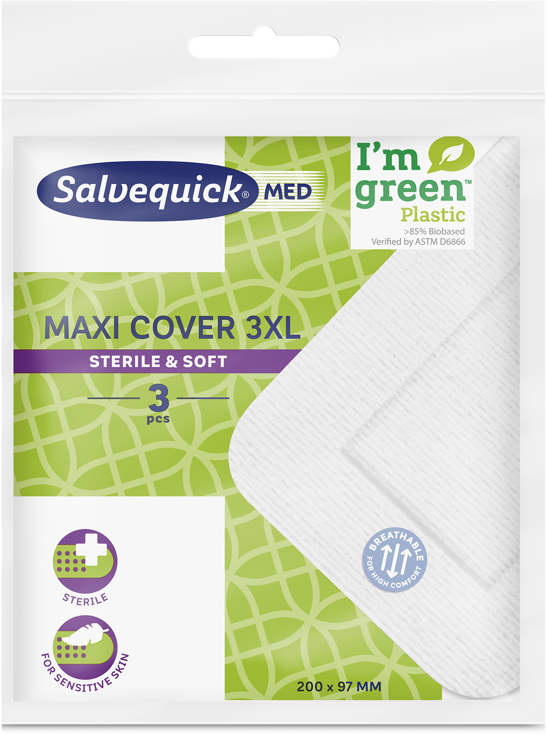 Orkla Care AB SalvequickMed Maxi Cover 3XL 3 st