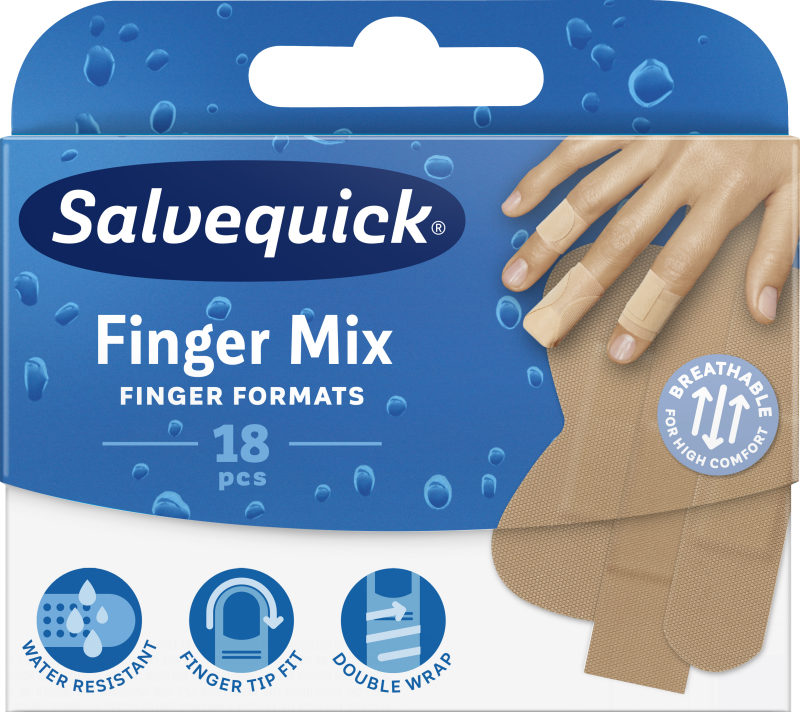 Salvequick Finger Mix plåster 18st