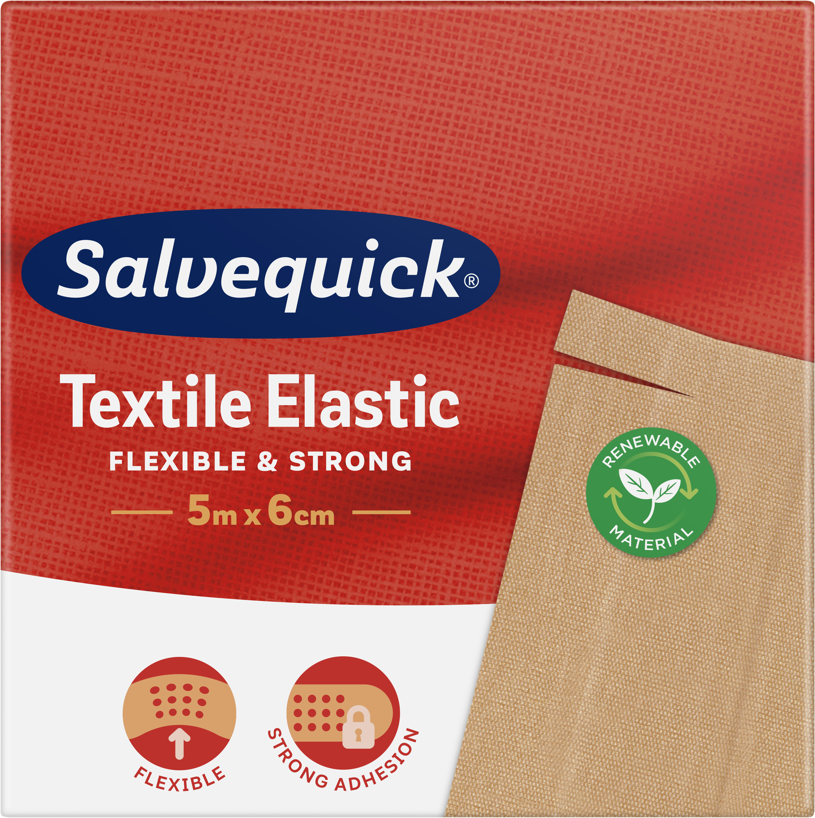 Orkla Care Sweden AB Salvequick Textil 5 m