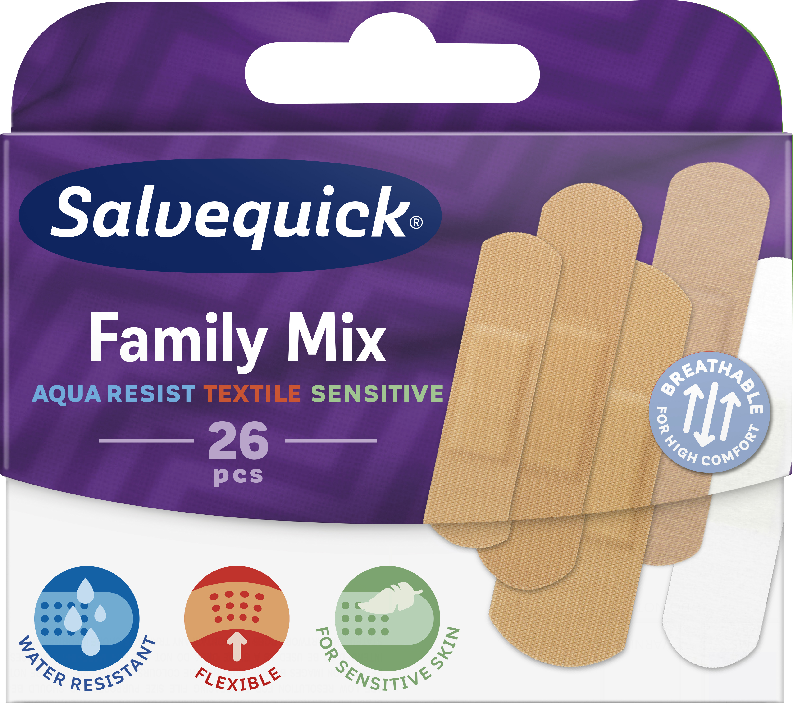 Orkla Care Sweden AB Salvequick Family Mix 26 st