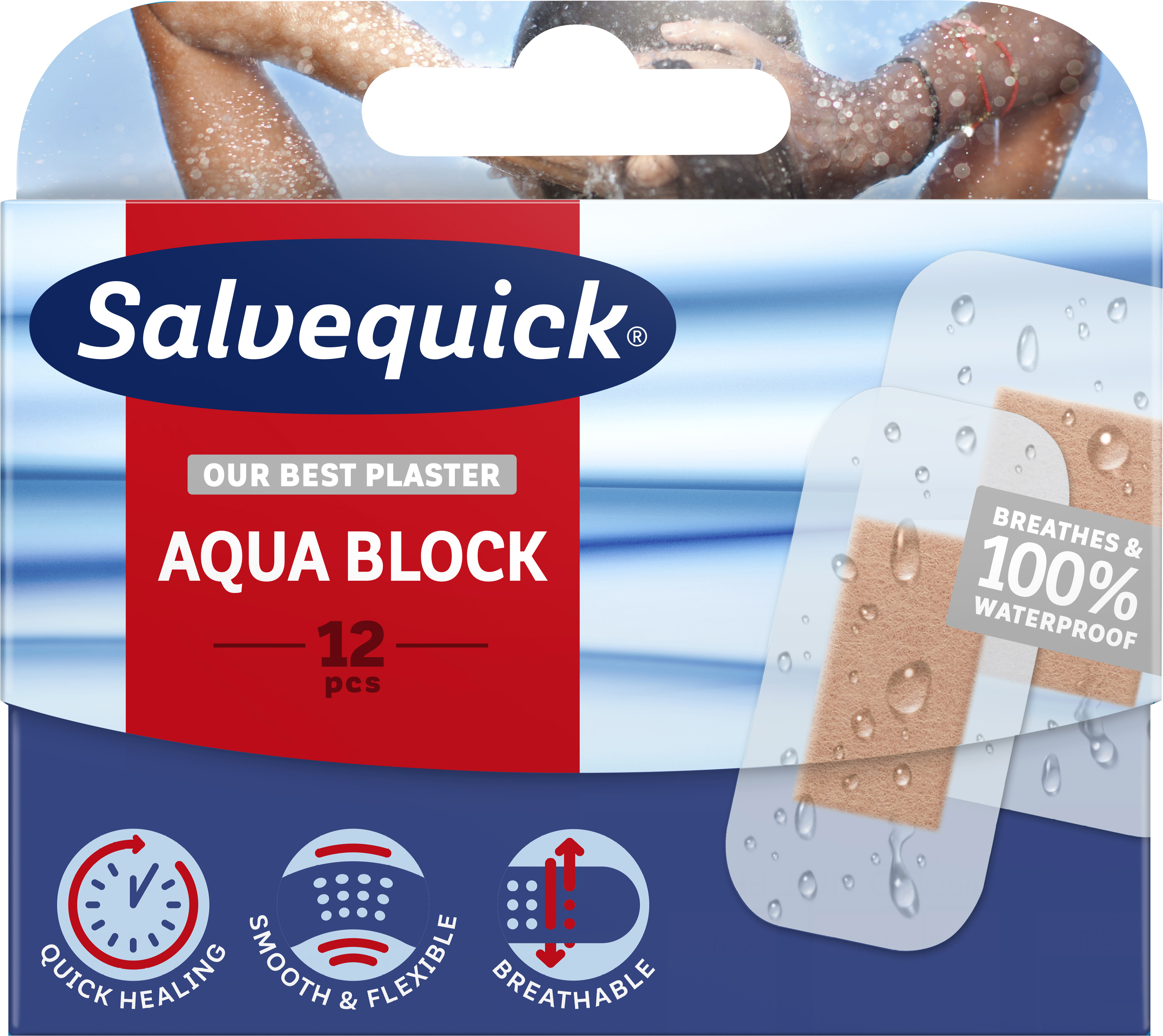 Orkla Care AB Salvequick Aqua Block 12 st