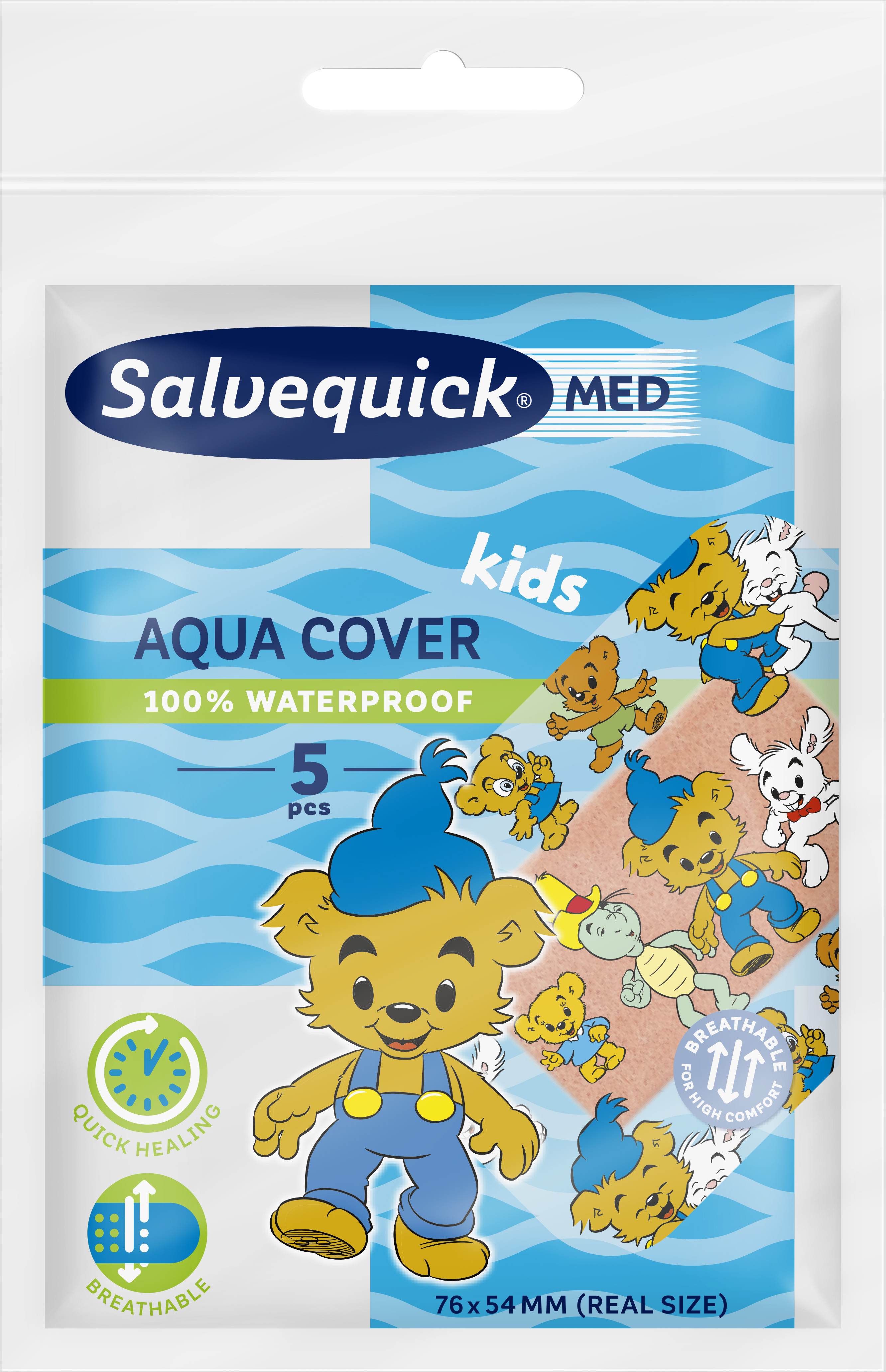 Orkla Care AB Salvequick Aqua Cover Kids 5 st