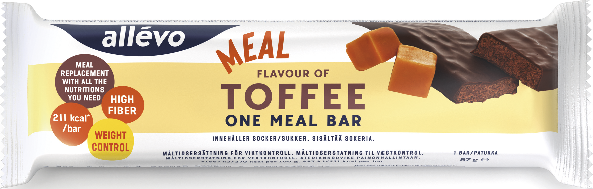 Karo Pharma Sverige AB Allévo One Meal Toffee bar 57 g