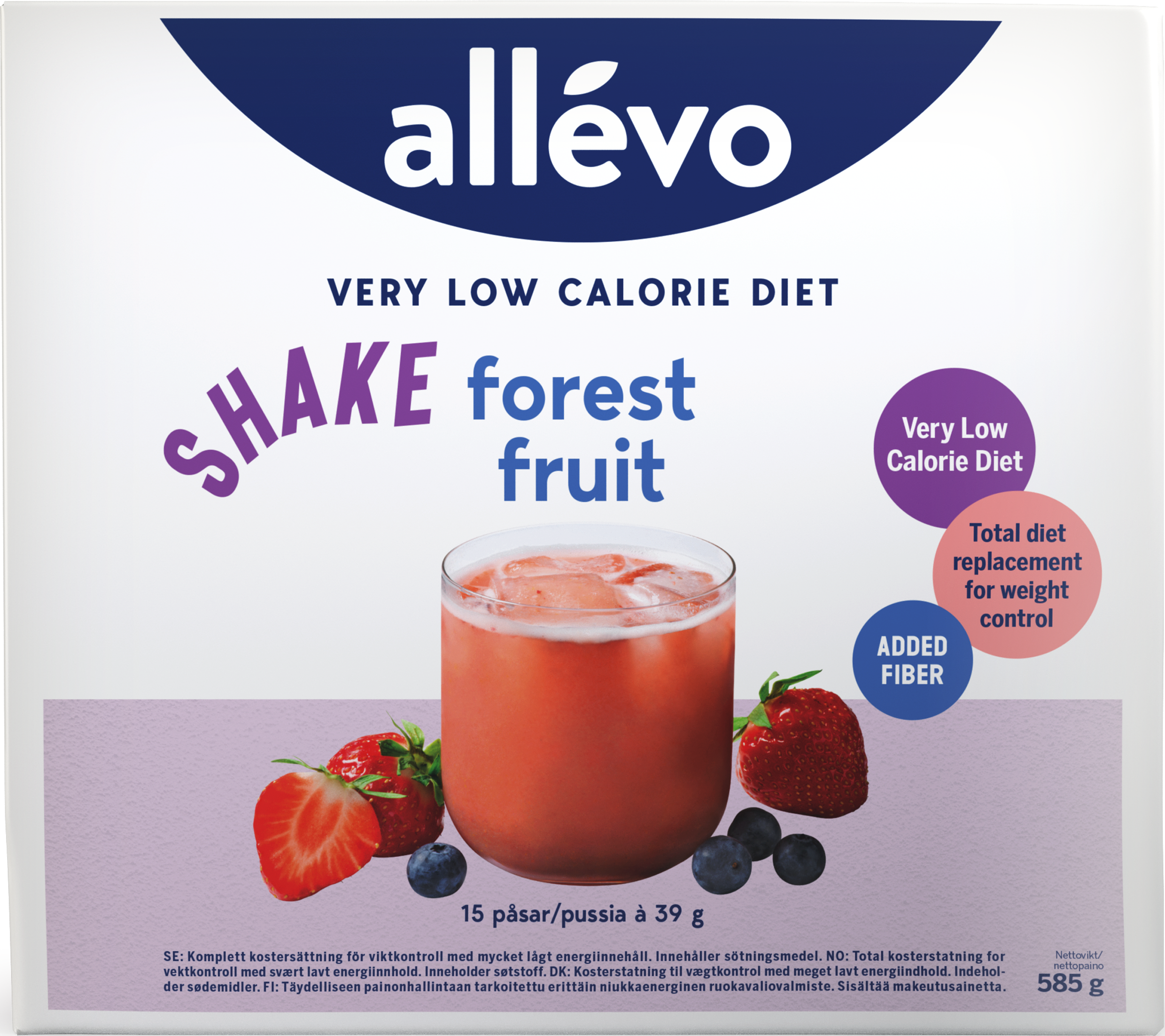 Karo Pharma Sverige AB Allévo Shake Forest Fruit VLCD 15 st