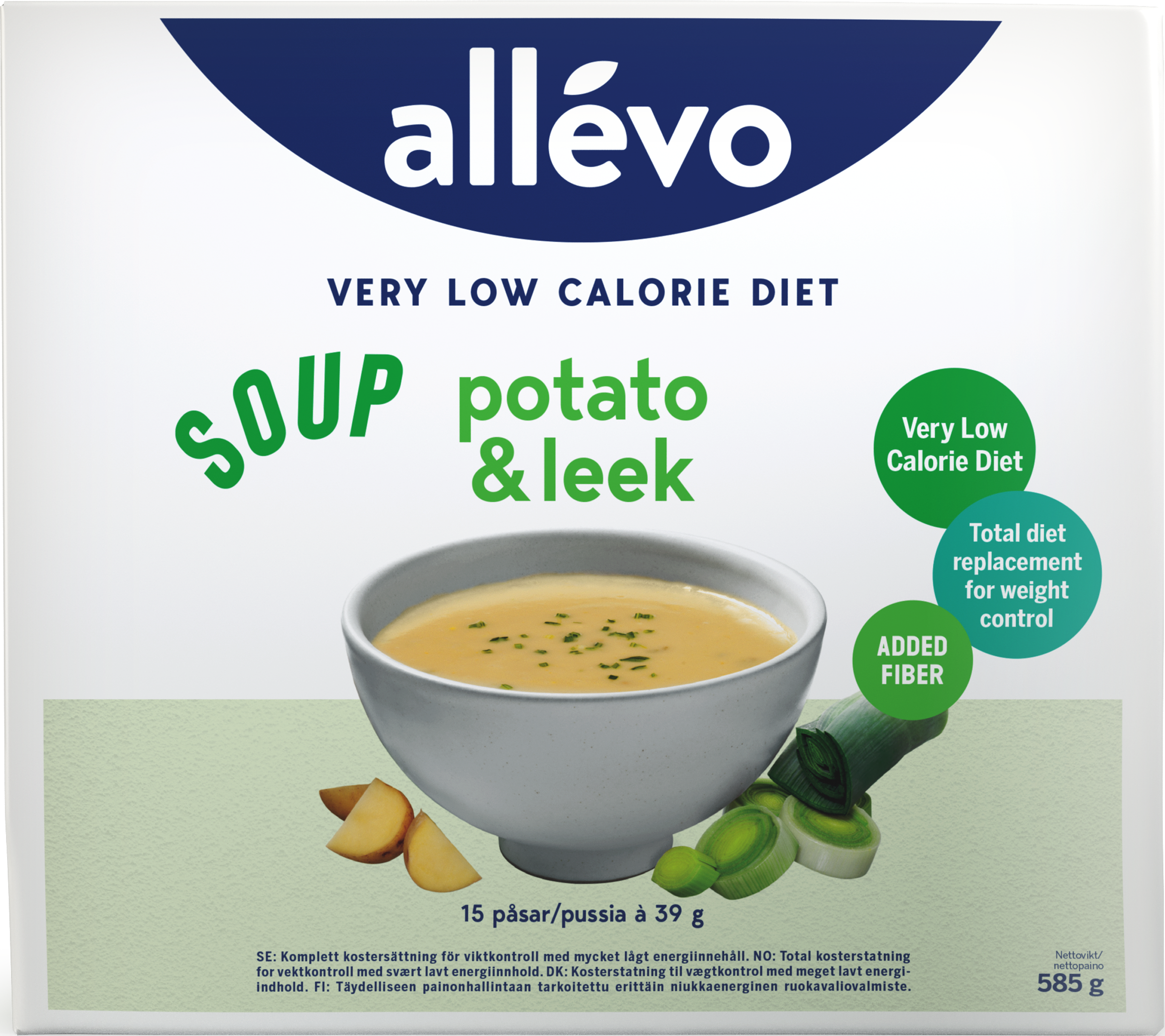 Karo Pharma Sverige AB Allévo Soup Potato/Leek VLCD 15 st