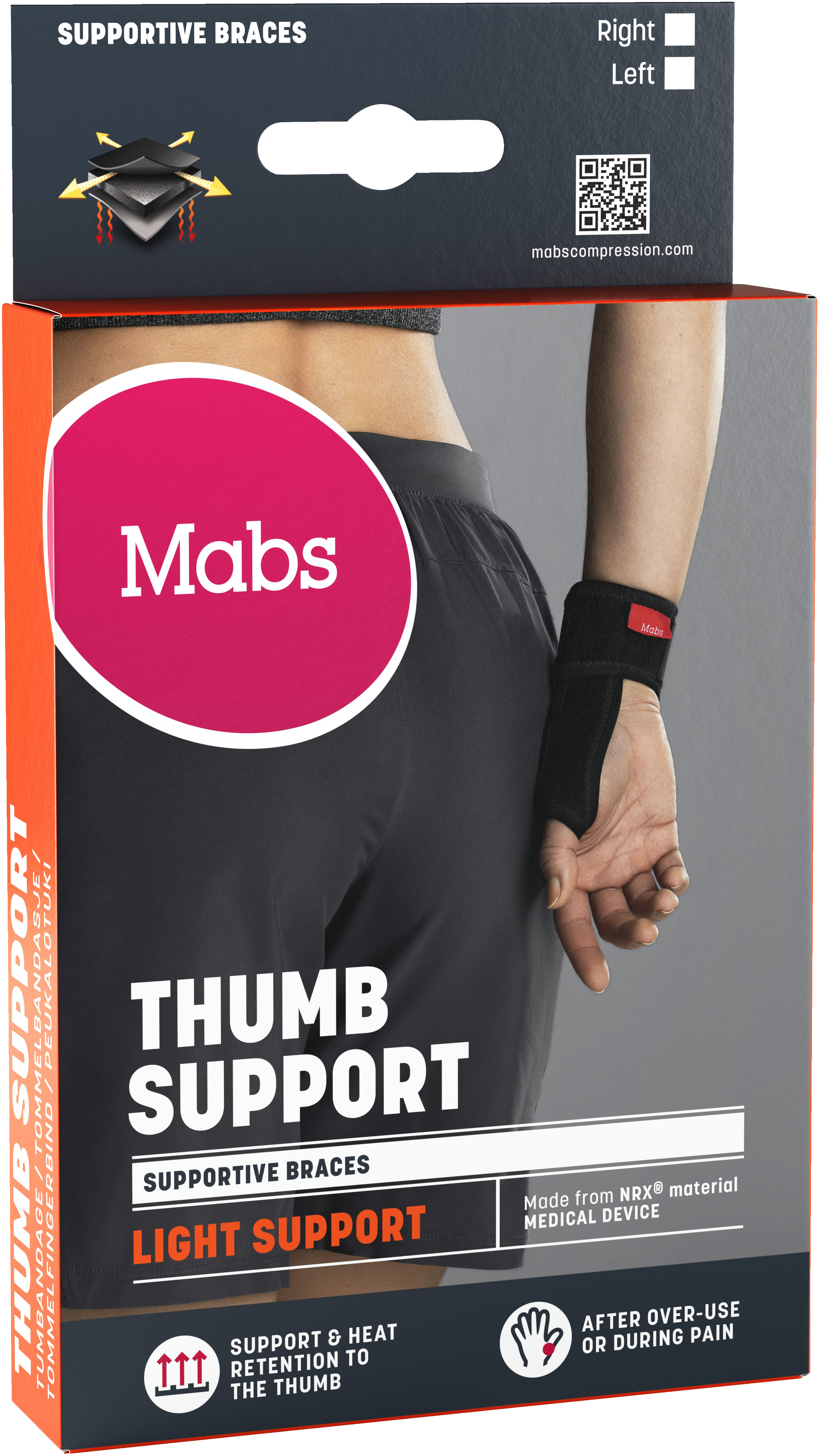 Mabs Tumbandage Vänster Svart 1st | Skönhet och hälsa - Hälsovård | Apoteka