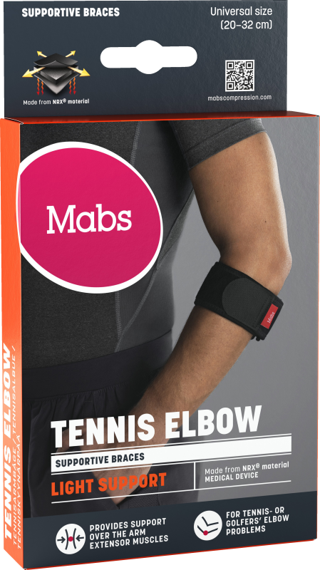 Mabs Stöd Tennisarmbåge Svart One Size