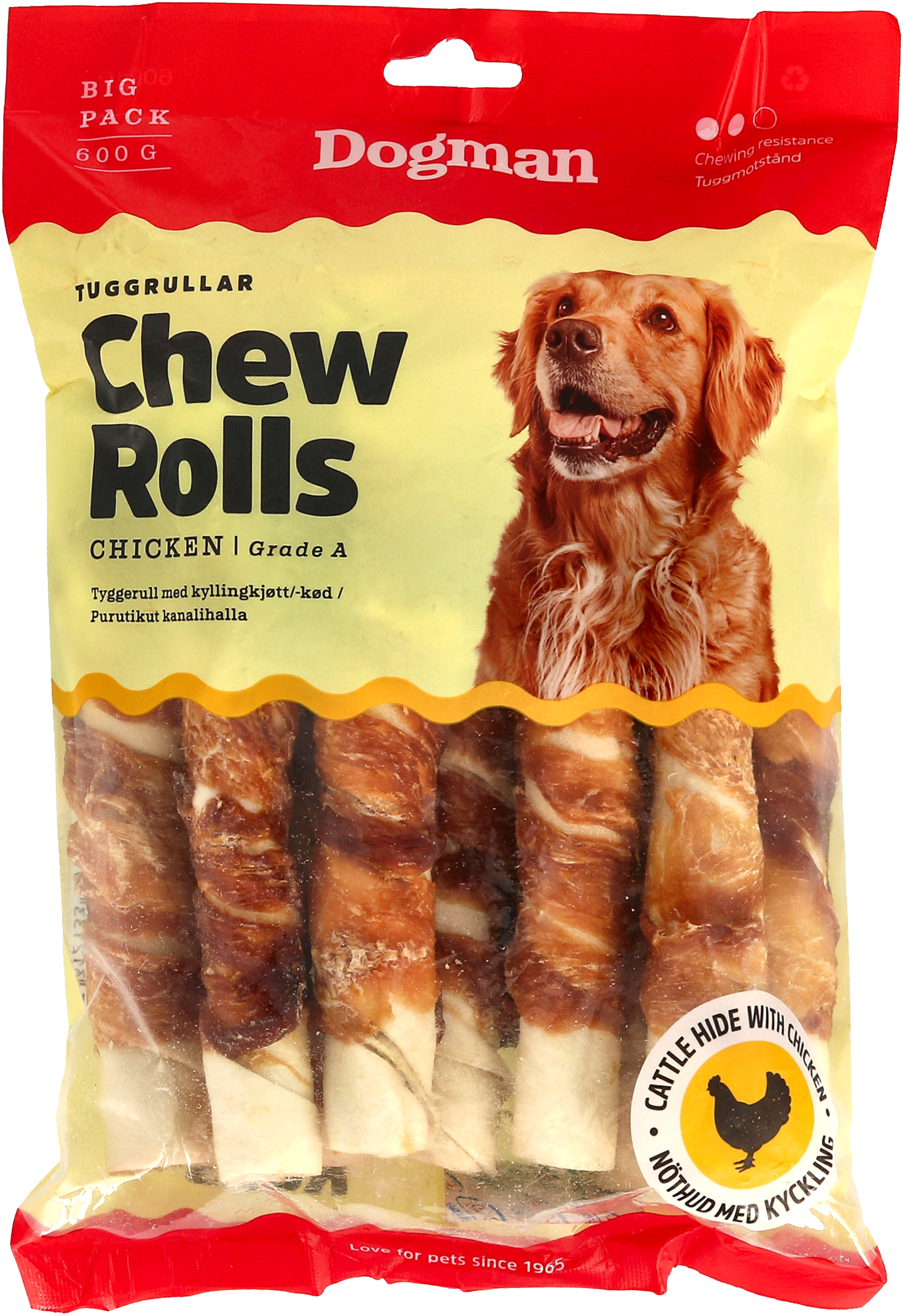 Dogman Tuggrullar med Kyckling Vit 17,5cm 600g | Djur och tillbehör till husdjur - Tillbehör till husdjur | Apoteka