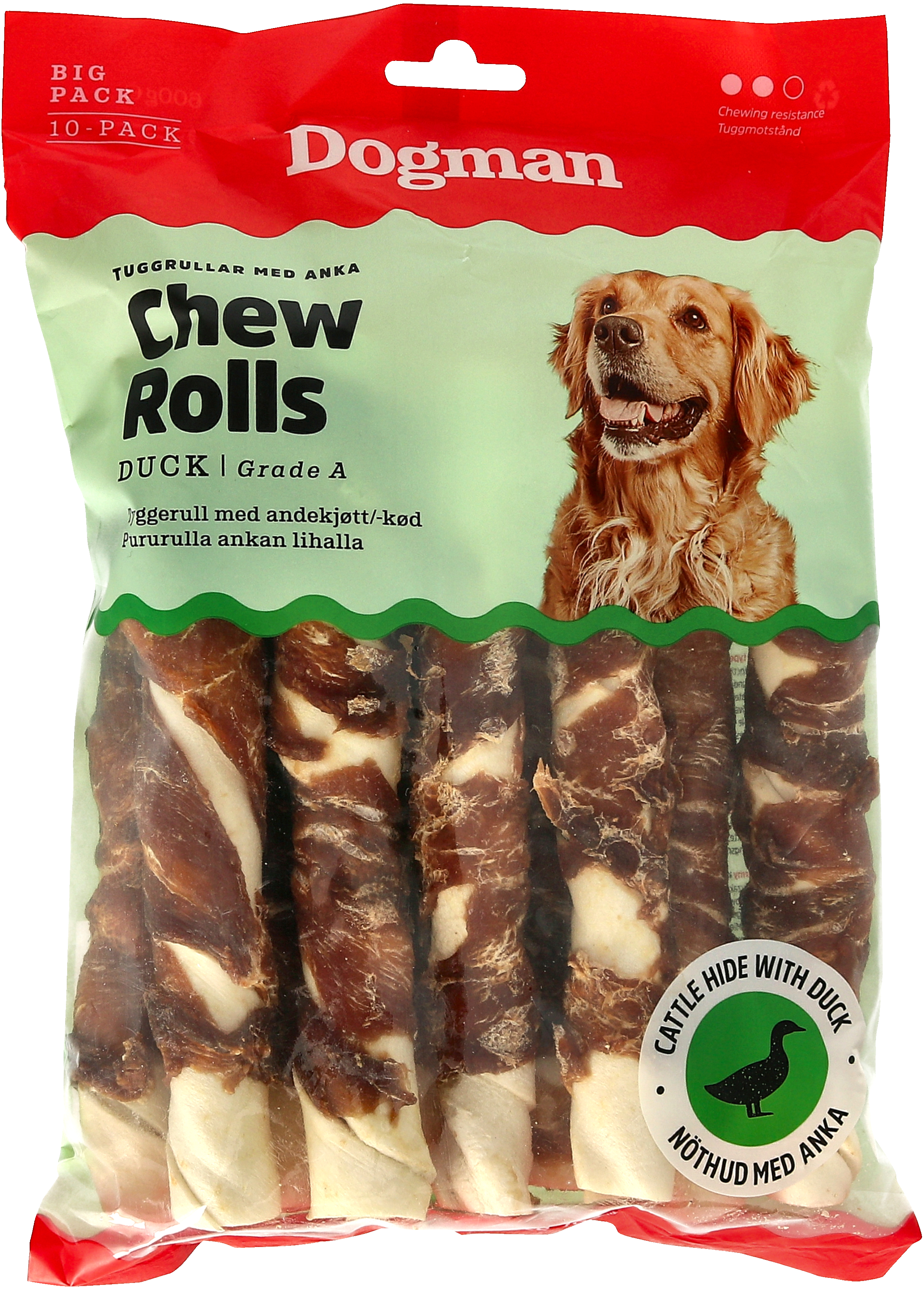 Dogman Tuggrullar med Anka Vit 17,5cm