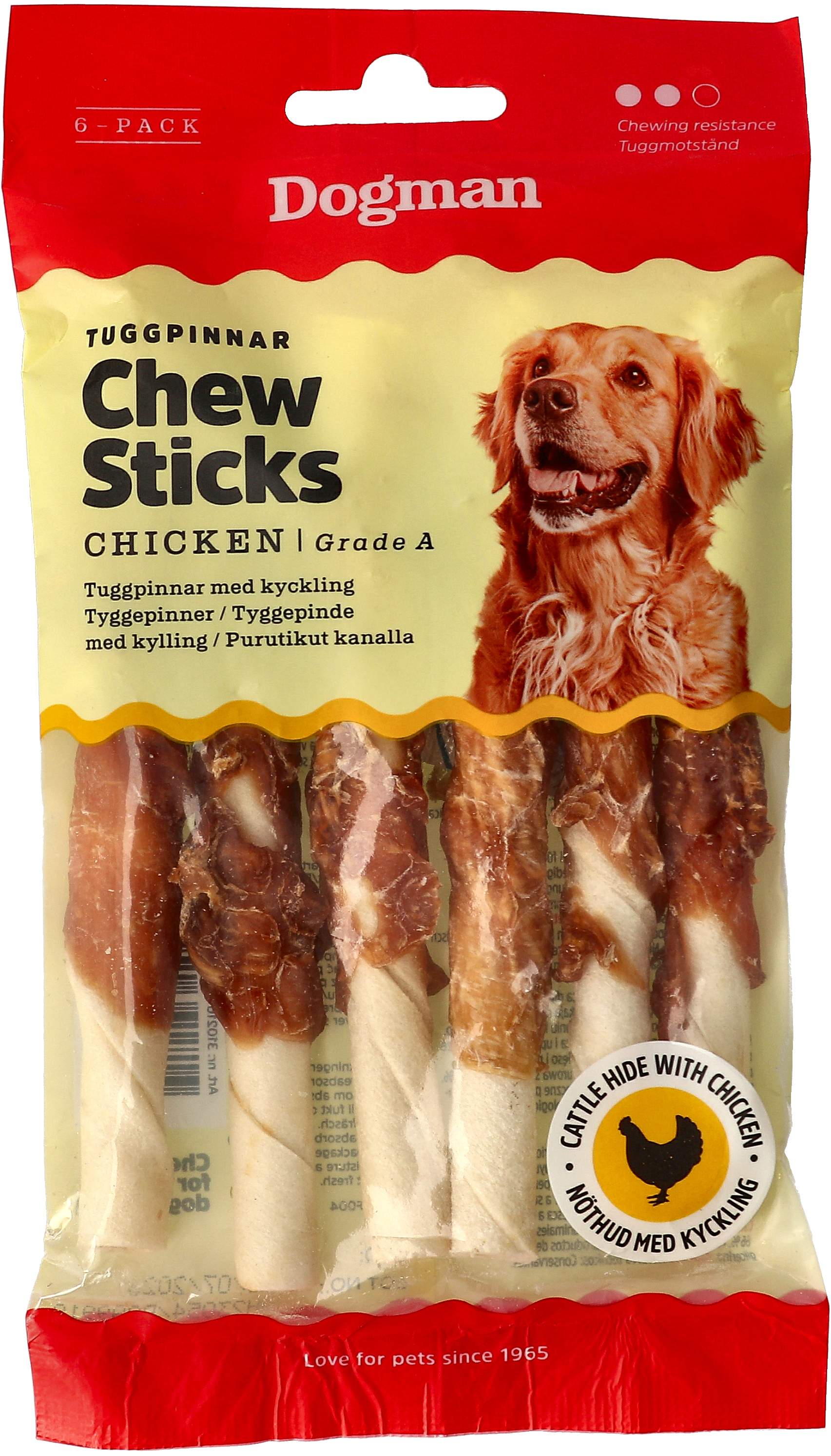 Dogman Tuggpinnar med Kyckling Vit 12cm