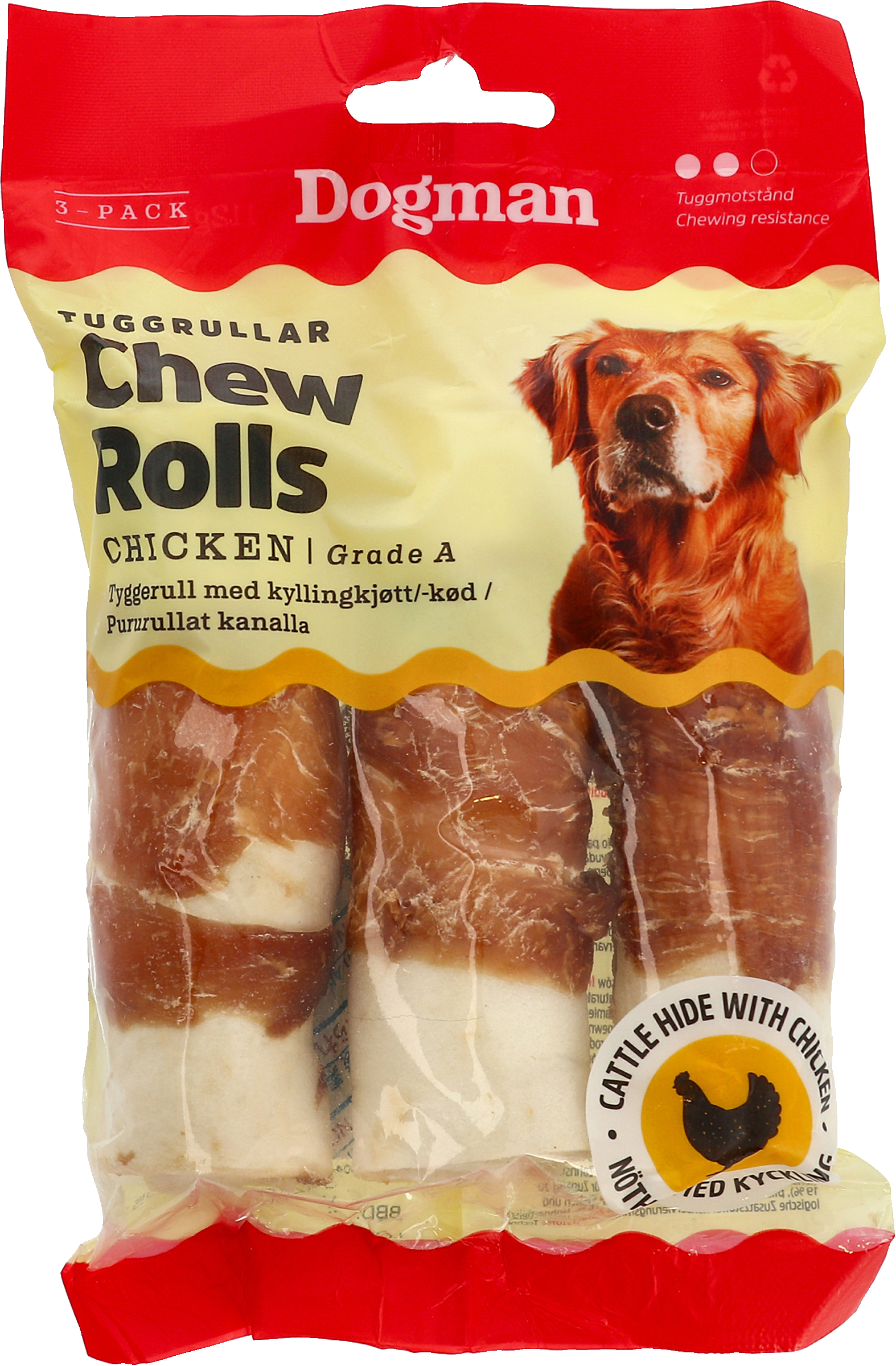Dogman Tuggrullar med Kyckling Vit 10cm