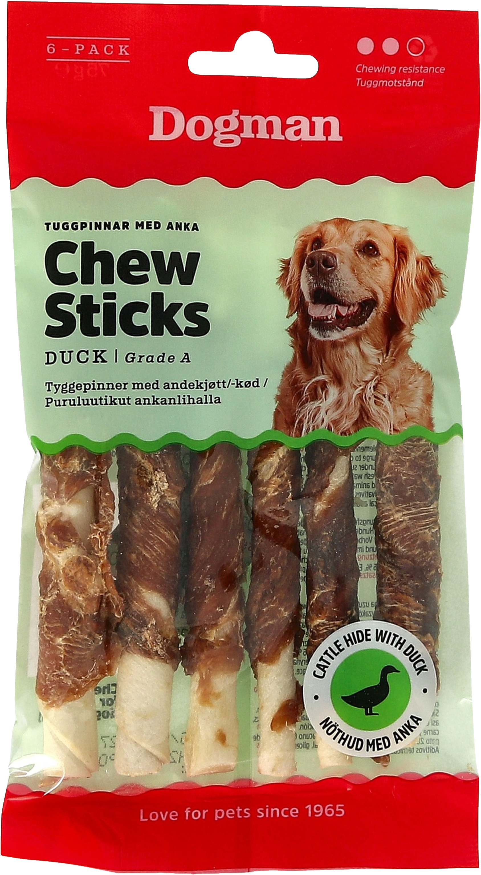 Dogman Tuggpinnar med Anka Vit 12cm