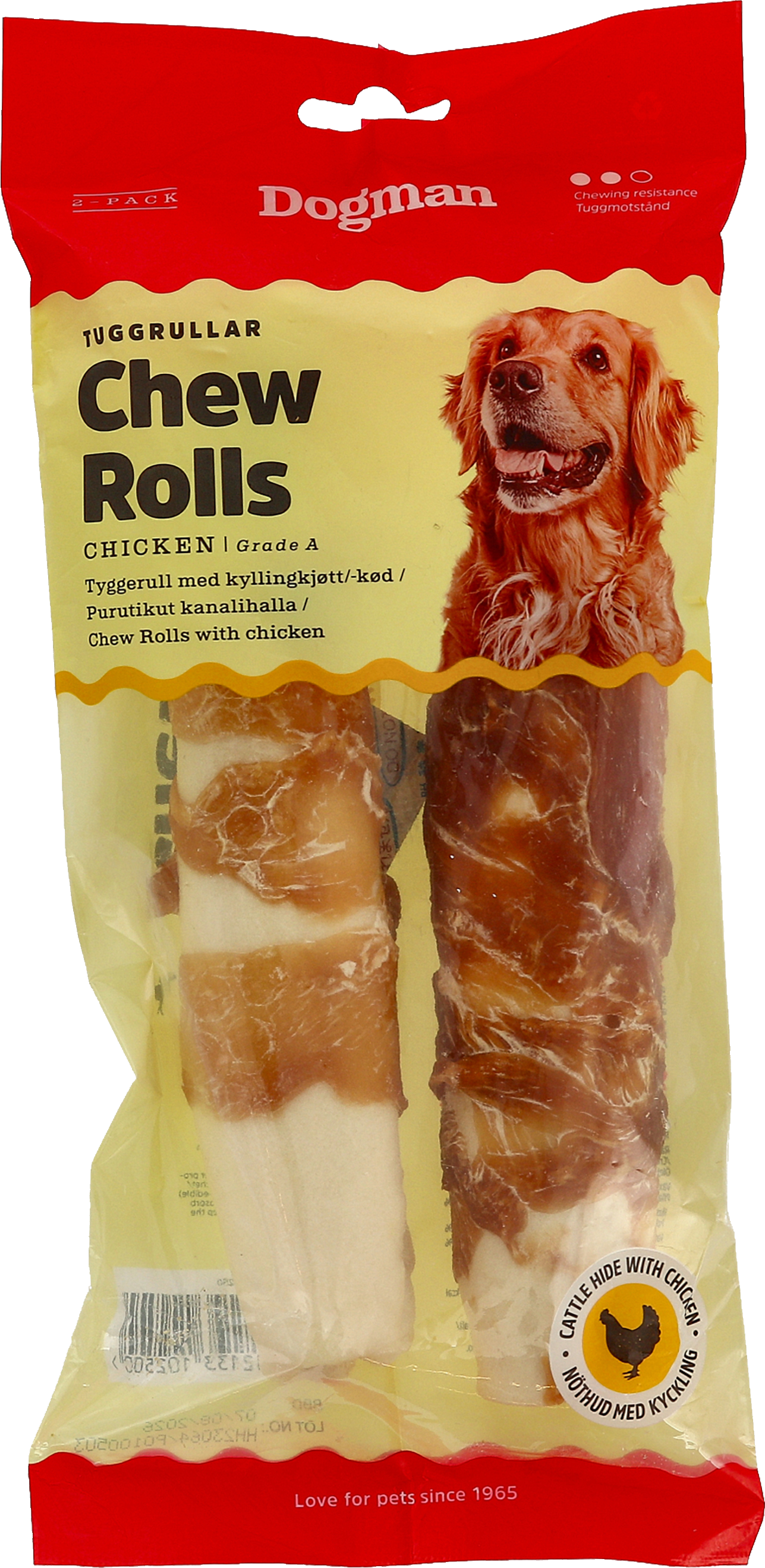 Dogman Tuggrullar med Kyckling Vit 20cm