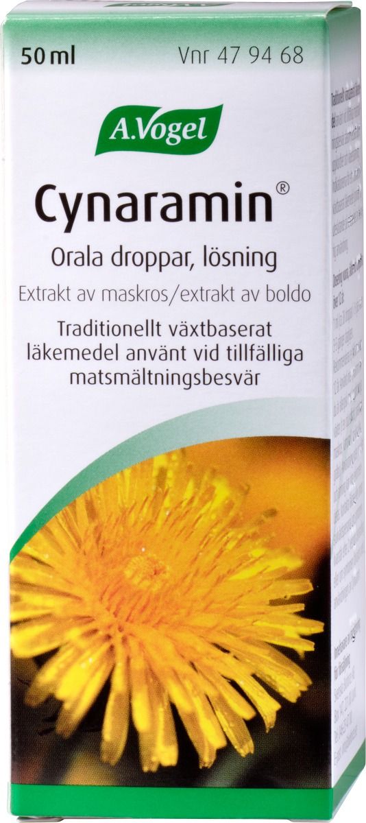 Cynaramin, orala droppar, lösning
