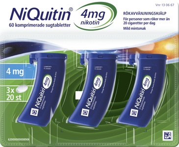 NiQuitin, komprimerad sugtablett 4 mg NiQuitin, komprimerad sugtablett 4 mg