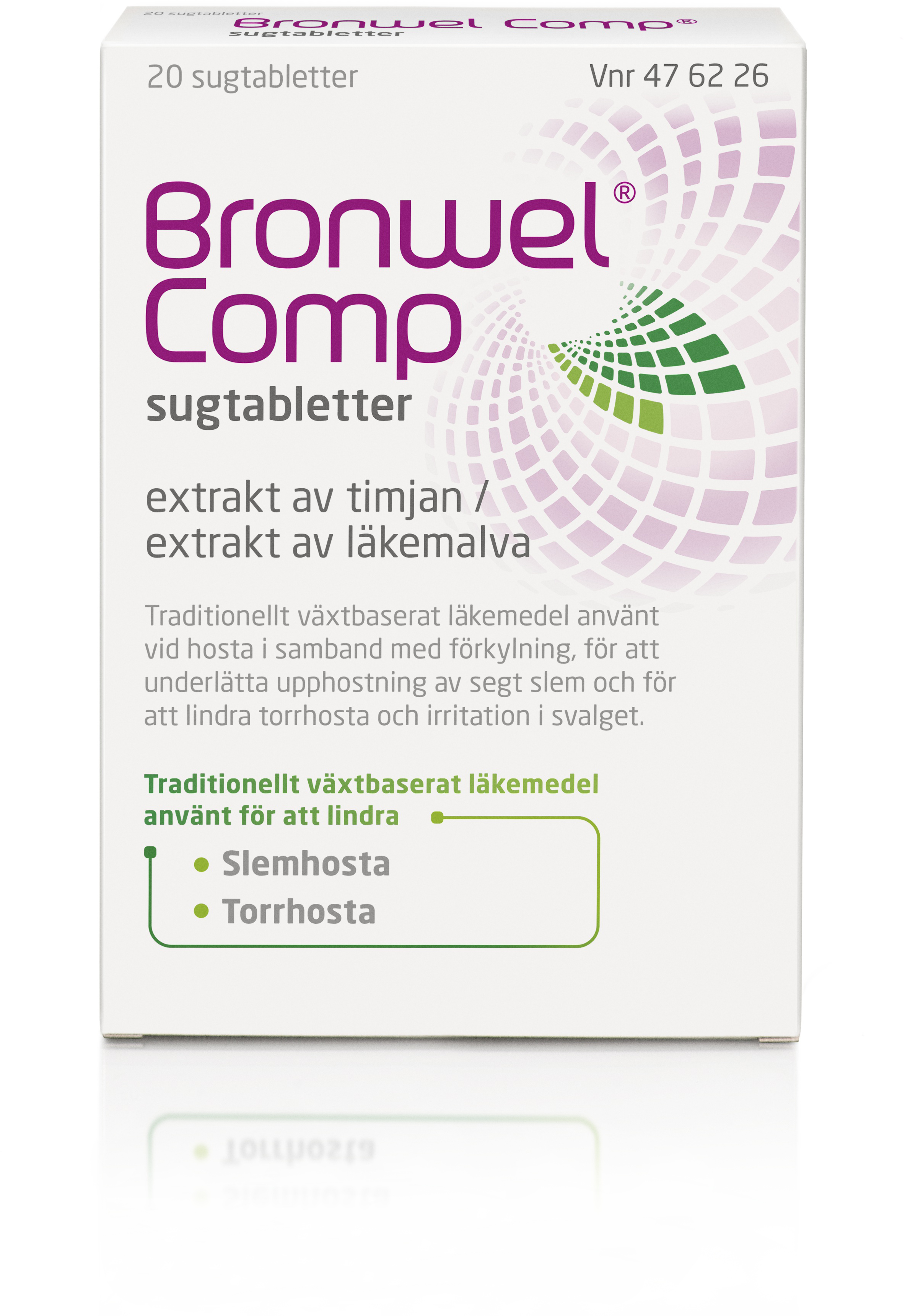 Bronwel Comp, sugtablett